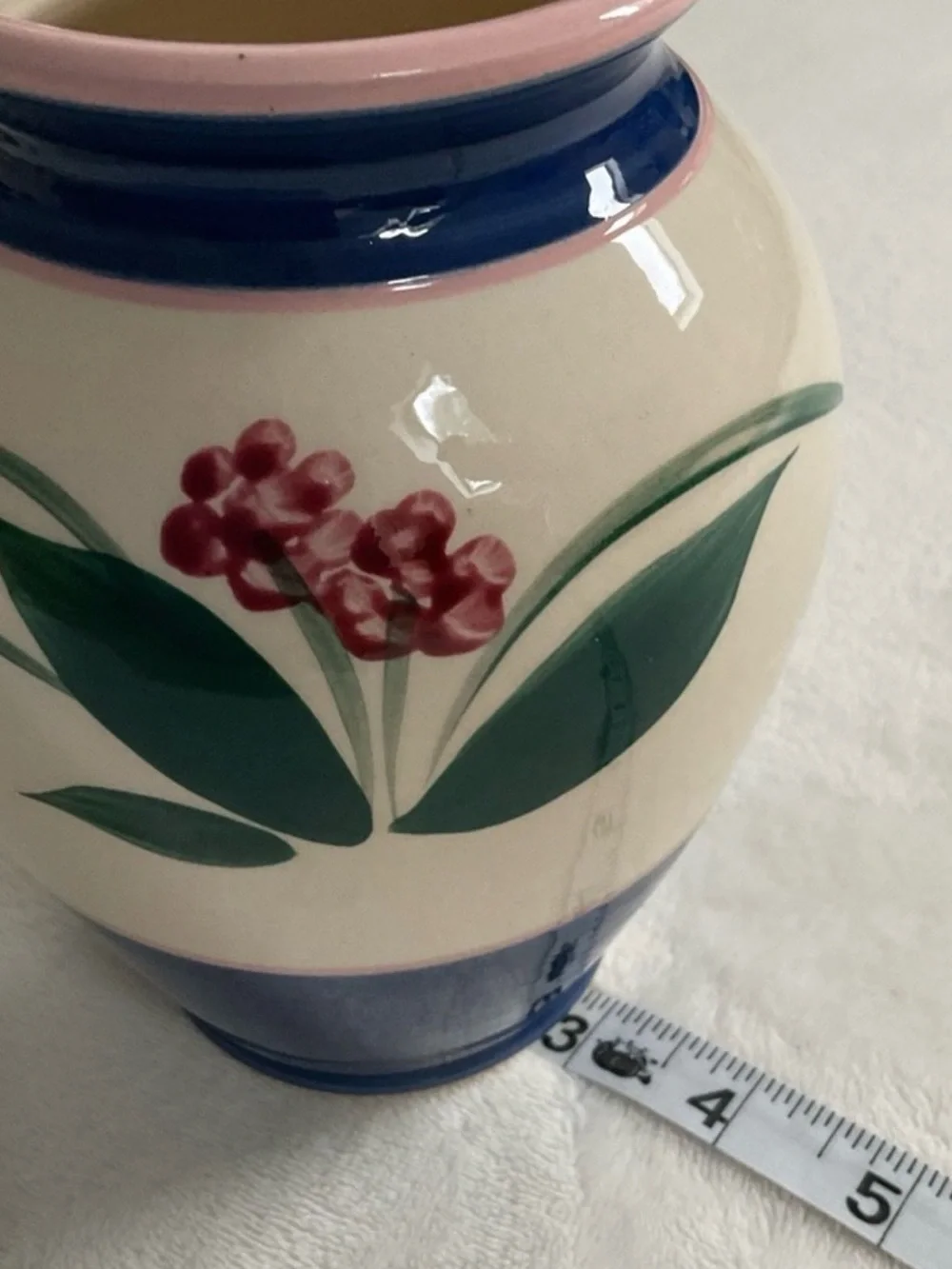 Vintage Toler Pottery Laguna Beach Floral Vase Signed California Studio Pottery